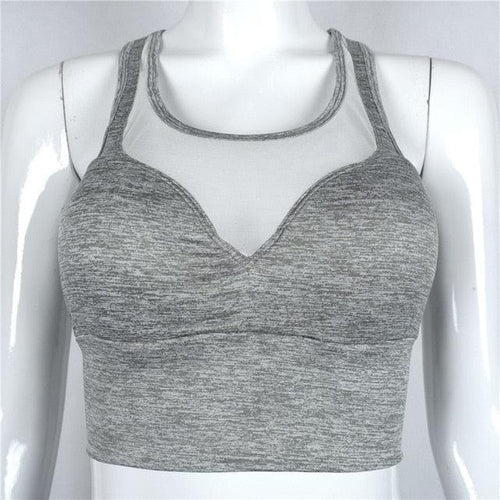 Mesh Insert Sports Bra Yoga Top | Stylish Country Girl Activewear for Fitness & Yoga