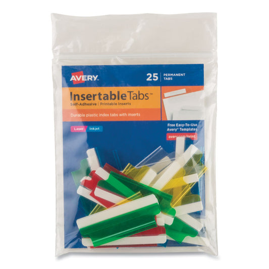 Avery® Insertable Index Tabs with Printable Inserts