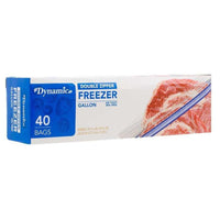 Dynamic Double Zipper Freezer Bags – Gallon Size – 40 Count