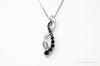 Designer Alwand Vahan Sapphire Cubic Zirconia Sterling Silver Necklace
