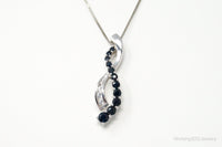 Designer Alwand Vahan Sapphire Cubic Zirconia Sterling Silver Necklace