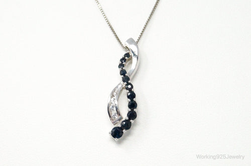 Designer Alwand Vahan Sapphire Cubic Zirconia Sterling Silver Necklace