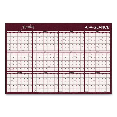 AT-A-GLANCE® Reversible Horizontal Erasable Wall Planner
