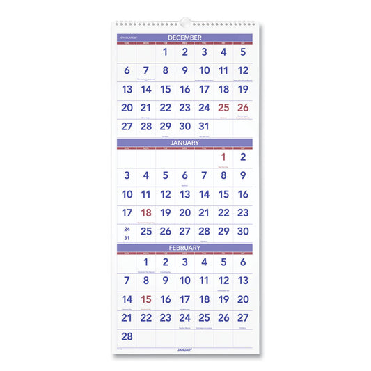 AT-A-GLANCE® Deluxe Three-Month Reference Wall Calendar