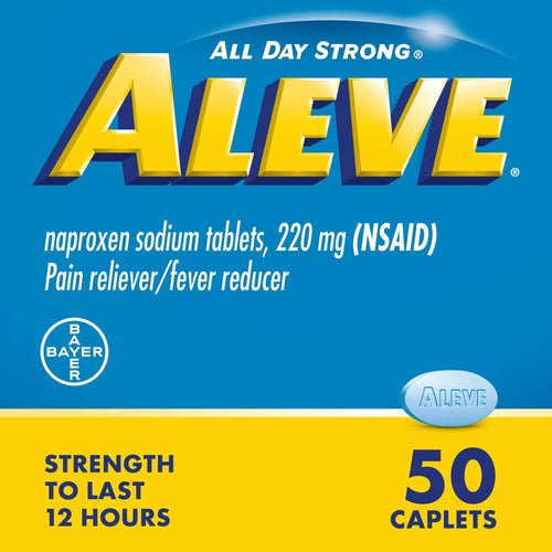 Aleve Caplets Naproxen Sodium Pain Reliever, 50 Count EasyOptionXY LLC