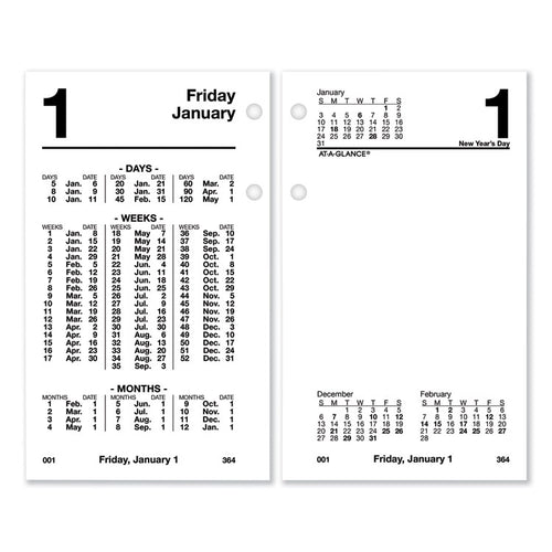 AT-A-GLANCE® Financial Desk Calendar Refill