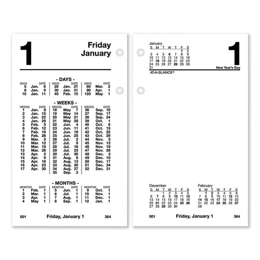 AT-A-GLANCE® Financial Desk Calendar Refill
