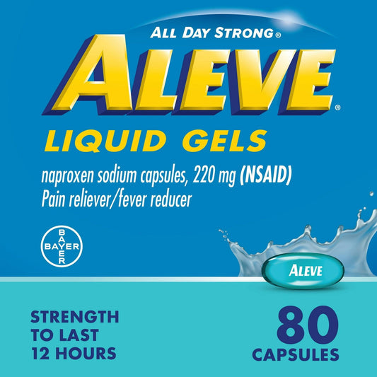 Aleve Liquid Gels Naproxen Sodium Pain Reliever, 80 Count EasyOptionXY LLC