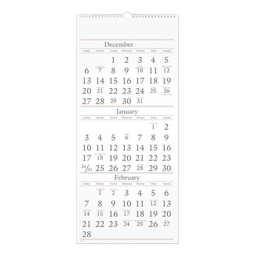 AT-A-GLANCE® Three-Month Reference Wall Calendar