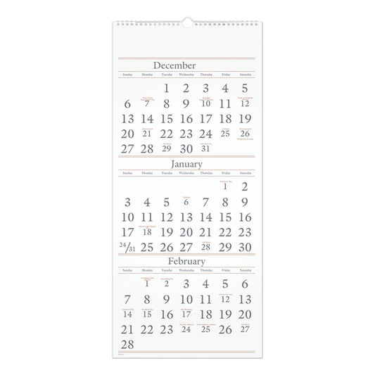 AT-A-GLANCE® Three-Month Reference Wall Calendar