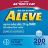Aleve Tablets Easy Open Arthritis Cap Naproxen Sodium Pain Reliever, 200 Count EasyOptionXY LLC