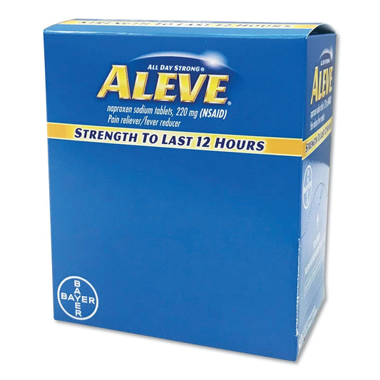 Aleve Pain Reliever Tablets, 50 Packs/Box (BXAL50) EasyOptionXY LLC