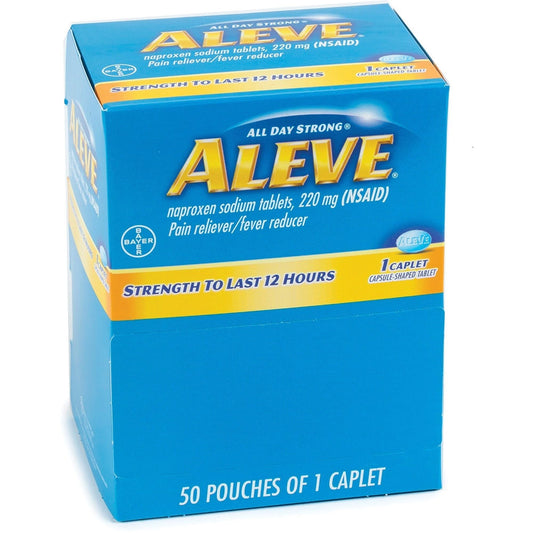 Aleve, ACM90010, Pain Reliever Tablets, 50 / Box EasyOptionXY LLC