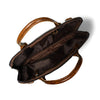 Modernist Leather Laptop Bag-Dark Brown