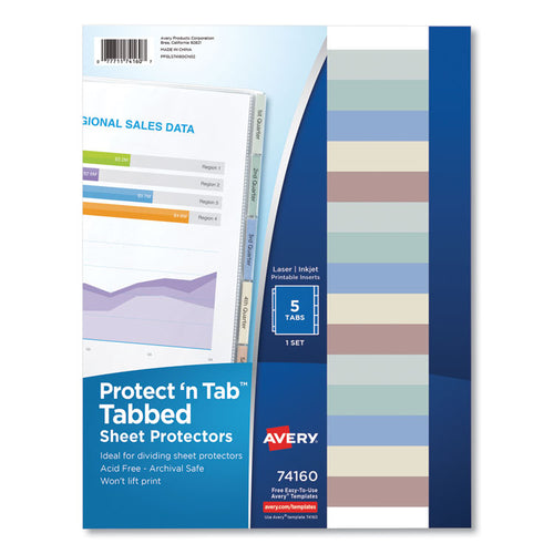 Avery® Protect 'n Tab™ Tabbed Sheet Protectors