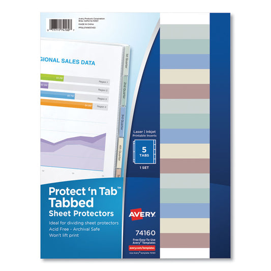 Avery® Protect 'n Tab™ Tabbed Sheet Protectors