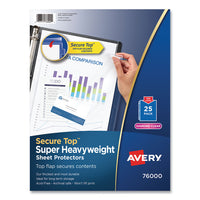 Avery® Secure Top™ Super Heavyweight Diamond Clear Sheet Protector