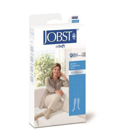 Jobst soSoft Women Brocade Knee Highs 8-15mmHg, White Size Large