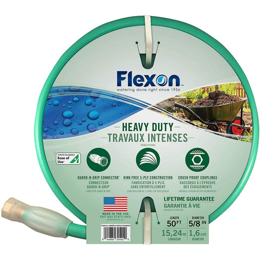 Flexon FXG5850 5/8-Inch x 50-Foot Heavy Duty 5-Ply Forever Garden Hose EasyOptionXY LLC