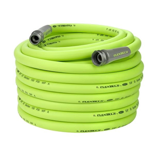 Flexzilla? Garden Hose, 3/4" x 100', 3/4" - 11 1/2 GHT Fittings, Flexible Hybrid Polymer, ZillaGreen? EasyOptionXY LLC