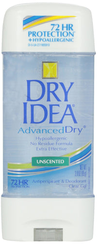 Dial Dry Idea Anti-Perspirant and Deodorant Unscented Hypo-Allergenic 3 oz Clear