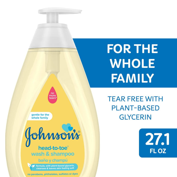Johnson's Head-To-Toe Tear Free Baby Body Wash Soap and Shampoo, 27.1 oz EasyOptionXY LLC