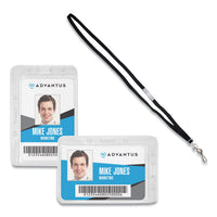 Advantus Antimicrobial ID & Security Badge and Lanyard Combo Pack