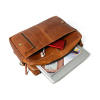 Wilson Tan Leather Crossbody Bag