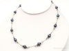 Vintage Tahitian Pearl & Glass Bead Sterling Silver String Necklace