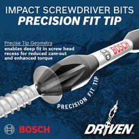 BOSCH ITDPH2601 Driven 6 In. Impact Phillips® #2 Power Bit