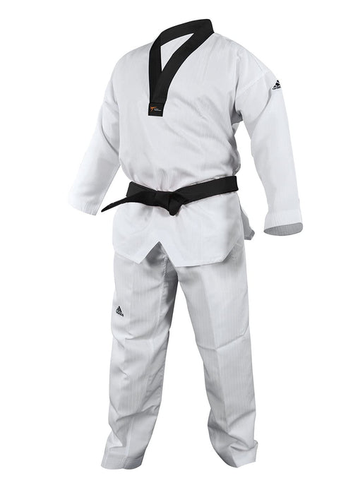 adidas Adi Start II Black V-Neck Black Belt Taekwondo Dobok Uniform - 200