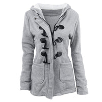 Cow Horn Button Hooded Jacket | Cozy & Stylish for the Modern Cowgirl