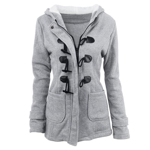 Cow Horn Button Hooded Jacket | Cozy & Stylish for the Modern Cowgirl