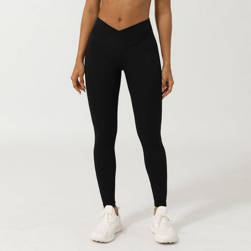V-Shaped High-Waisted Yoga Pants | Skinny Fit Workout Pants for Fitness & Yoga