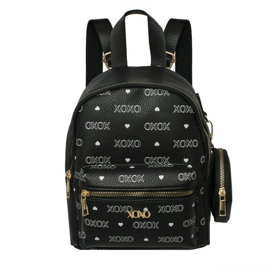 XOXO All over Print Urban Heart Black Leather Everyday Backpack with Coin Pouch for Women EasyOptionXY LLC