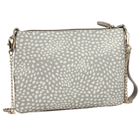 Julia Buxton Women's Serengeti Everywhere Convt Pouch Vegan Leather, White Pepper EasyOptionXY LLC