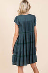 Mittoshop Lace Detail Ruffled Button Down Tiered Dress