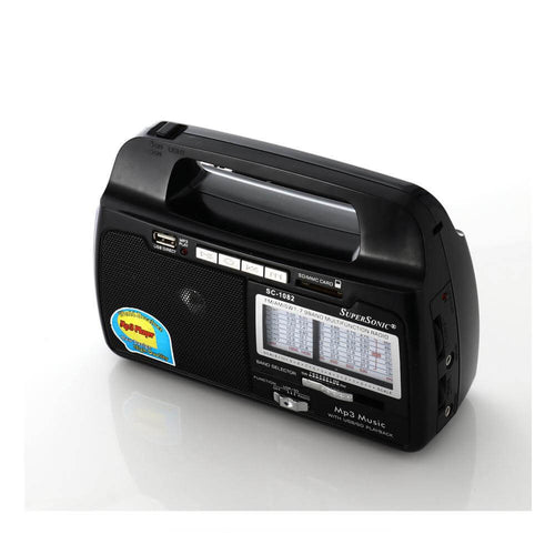 9 Band AM/FM/SW1-7 Portable Radio with Built-In Torch Light Jupiter Gear