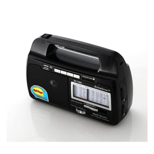 9 Band AM/FM/SW1-7 Portable Radio with Built-In Torch Light Jupiter Gear