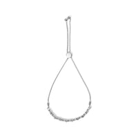 .925 Sterling Silver 1/4 Cttw Diamond Marquise Shaped Link 4"-10" Adjustable Bolo Bracelet (I-J Color, I1-I2 Clarity)