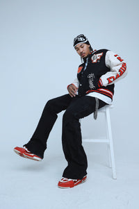 Manifest Varsity Jacket (Black) Fly Supply Co