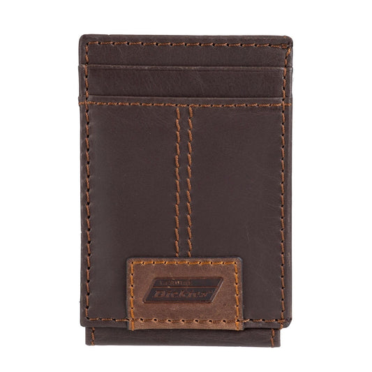 Genuine Dickies Men's RFID Leather Magnetic Front Pocket Wallet EasyOptionXY LLC