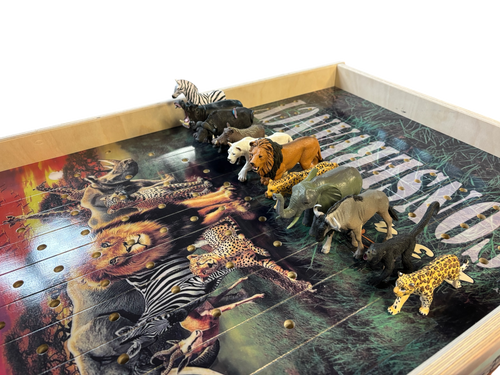 Safari Theme -  Jumbo 24”x48” Horse Game with Integrated Chip Pot Large Party Games/ Camping