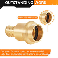 30 Pcs 1/2" Press x 1/2" PEX Crimp Brass Adapter (Lead Free)