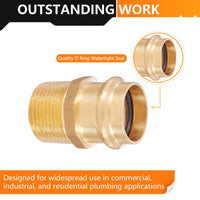 3/4" Press x 3/4" Male Brass Adapter (Lead Free) Plumbingsell