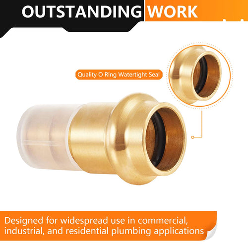 1" Copper Press x 1" PEX Expansion Brass Adapter (Lead Free)