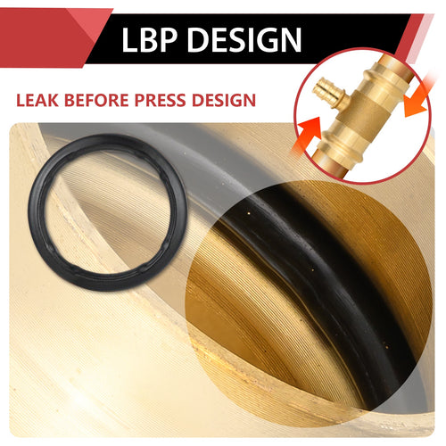 3/4" x 3/4" x 1/2" Copper Press x Copper Press x PEX Expansion Brass Tee (Lead Free)