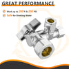 10 Pcs 1/2" NOM (5/8" OD) Inlet x 3/8" OD Outlet x 3/8" OD Outlet Split Angle Stop Valve, 1/4 Turn (Lead Free) Plumbingsell