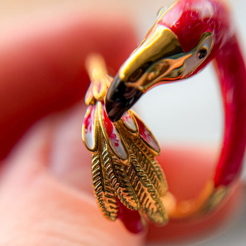 Statement Flamingo Rings