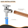 1/2" PEX Crimp x 3/8" OD Compr. Angle Stop Valve, 1/4 Turn (Lead Free) Plumbingsell